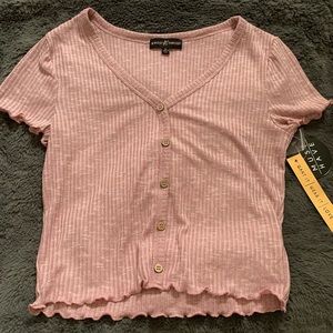 NWT Almost Famous stretch crop top